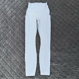 Lululemon Align Leggings Women 2 Pant High Rise Yoga Baby blue 25” Pockets B13